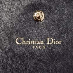 Dior Green Crackled Patent Leather Diorama Wallet On Chain