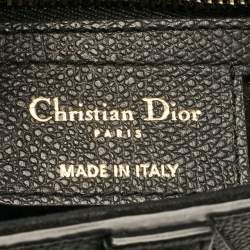 Pre Owned Dior Black Leather Saddle Bag