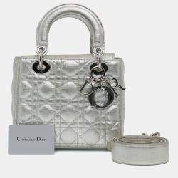 Dior Small Metallic Grained Calfskin Cannage Lucky Badges My Lady Dior