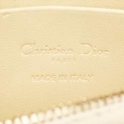 Pre Owned Dior Yellow Cannage Leather Lady Dior Phone Holder with Chain