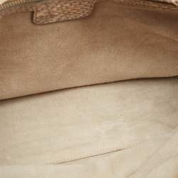 Pre Owned Dior Gold/Beige Python Large Lady Dior Tote