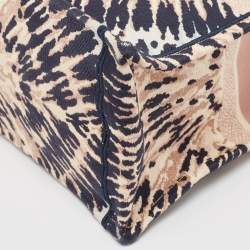 Pre Owned Dior Multicolor Canvas Tie & Dior Embroidered Book Tote