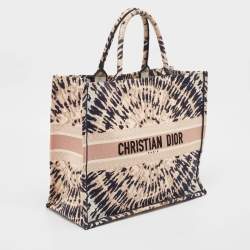 Pre Owned Dior Multicolor Canvas Tie & Dior Embroidered Book Tote