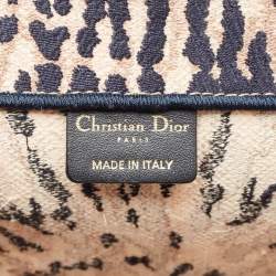 Pre Owned Dior Multicolor Canvas Tie & Dior Embroidered Book Tote