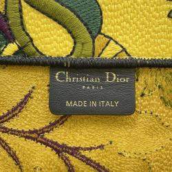 Dior Yellow/Multicolor Canvas Medium Book Tote Bag