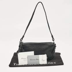Pre Owned Dior Black Leather Ethnic Clutch Bag