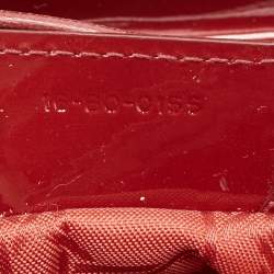 Pre Owned Dior Red Cannage Patent Leather Medium Lady Dior Tote