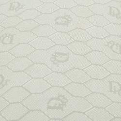 Pre Owned Dior Off White Honeycomb Monogram Coated Canvas and Leather Clutch