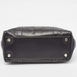 Pre Owned Dior Black Leather CD Logo Satchel