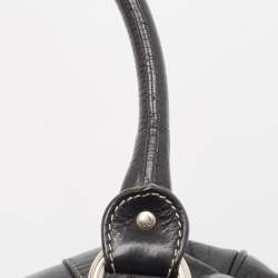 Pre Owned Dior Black Leather CD Logo Satchel