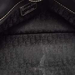 Pre Owned Dior Black Leather CD Logo Satchel