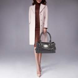 Pre Owned Dior Black Leather CD Logo Satchel