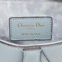 Dior Blue Leather Mini Saddle Bag