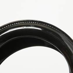 Pre Owned Dior Black Cannage Patent Leather Medium Lady Dior Tote