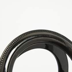 Pre Owned Dior Black Cannage Patent Leather Medium Lady Dior Tote