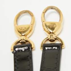 Pre Owned Dior Black Cannage Patent Leather Medium Lady Dior Tote