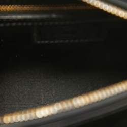 Pre Owned Dior Black Cannage Patent Leather Medium Lady Dior Tote