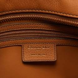 Pre Owned Dior Brandy Leather Medium Lady D-Sire My ABCDior Tote