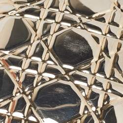 Dior Gold Cannage Metal Frame Clutch