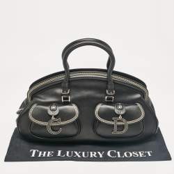 Pre Owned Dior Black Leather Detective Satchel