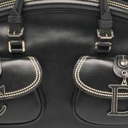 Pre Owned Dior Black Leather Detective Satchel