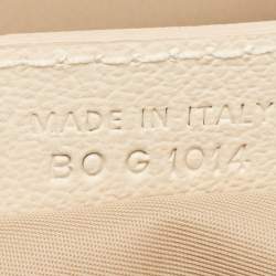 Dior Beige Diorissimo Coated Canvas Flower Embroidered Boston Bag