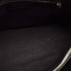 Pre Owned Dior Black Macrocannage Leather Soft Chain Tote