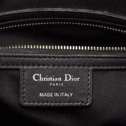Pre Owned Dior Black Macrocannage Leather Soft Chain Tote