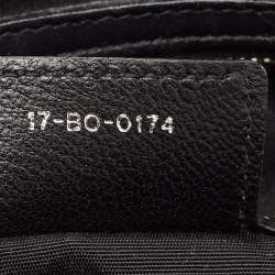 Pre Owned Dior Black Macrocannage Leather Soft Chain Tote