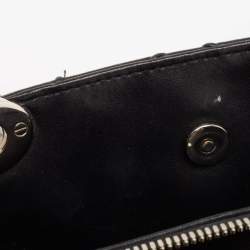 Pre Owned Dior Black Macrocannage Leather Soft Chain Tote