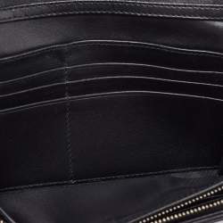 Pre Owned Dior Black Cannage Leather Lady Dior Wallet On Chain