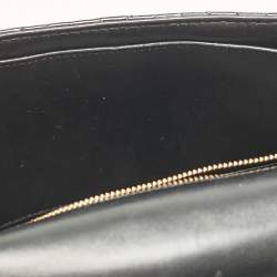 Pre Owned Dior Black Cannage Patent Leather Medium Caro Shoulder Bag