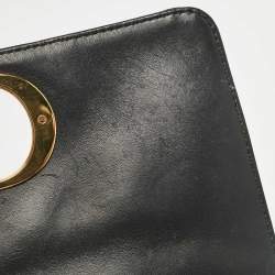 Pre Owned Dior Black Cannage Patent Leather Medium Caro Shoulder Bag