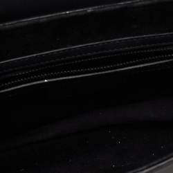 Pre Owned Dior Black Ultramatte Leather Saddle Bag with Strap