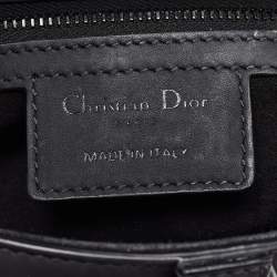 Pre Owned Dior Black Ultramatte Leather Saddle Bag with Strap