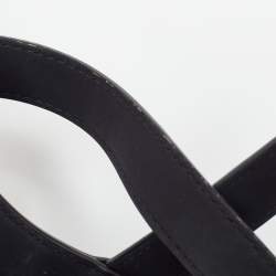 Pre Owned Dior Black Ultramatte Leather Saddle Bag with Strap