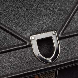 Pre Owned Dior Black Leather Medium Diorama Shoulder Bag