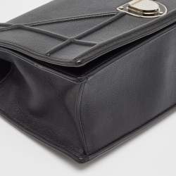 Pre Owned Dior Black Leather Medium Diorama Shoulder Bag