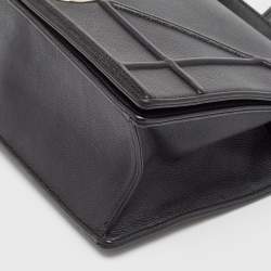 Pre Owned Dior Black Leather Medium Diorama Shoulder Bag