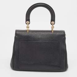 Dior Black Leather Small Be Dior Flap Top Handle Bag