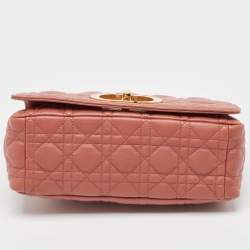 Pre Owned Dior Rust Cannage Leather Medium Caro Shoulder Bag