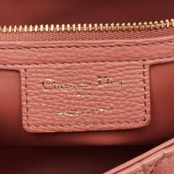 Pre Owned Dior Rust Cannage Leather Medium Caro Shoulder Bag