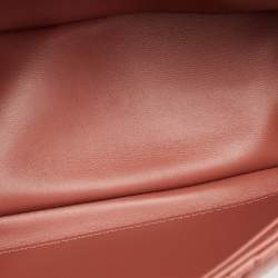 Pre Owned Dior Rust Cannage Leather Medium Caro Shoulder Bag