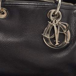 Pre Owned Dior Black Leather Diorissimo Satchel