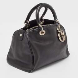 Pre Owned Dior Black Leather Diorissimo Satchel
