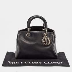 Pre Owned Dior Black Leather Diorissimo Satchel
