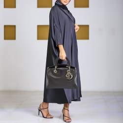 Pre Owned Dior Black Leather Diorissimo Satchel