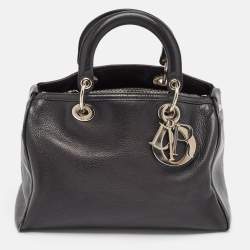 Pre Owned Dior Black Leather Diorissimo Satchel