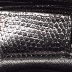 Pre Owned Dior Metallic Lizard Medium Lady Dior Tote