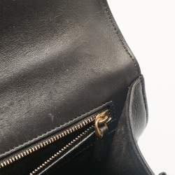 Dior Black Leather Medium Studded Diorama Flap Shoulder Bag